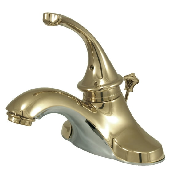 Kingston Brass KB3542GL 4 in. Centerset Bathroom Faucet, Polished Brass