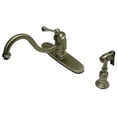 thumbnail image 1 of Kingston Brass KB3577BLBS Vintage 8" Kitchen Faucet With Brass Sprayer, Brushed Nickel/Polished Chrome, 1 of 2