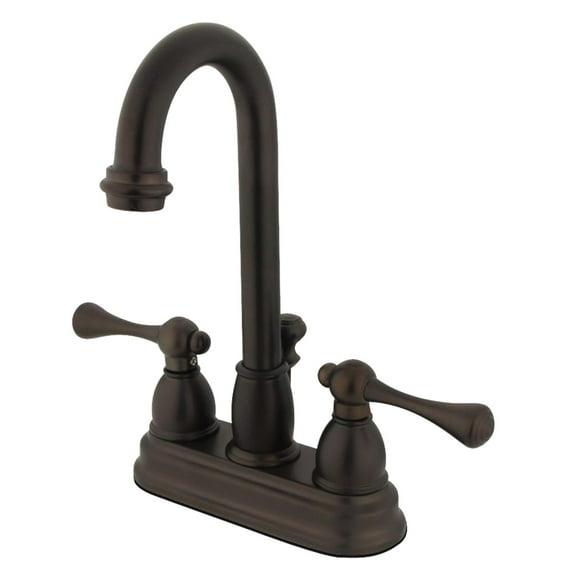 Kingston Brass Vintage Two Handle 4" Centerset Lavatory Faucet with Retail Pop-up