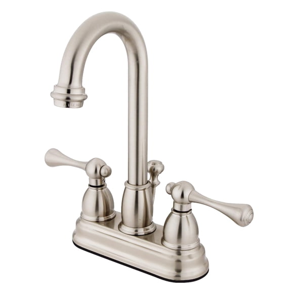Kingston Brass KB3618BL 4 in. Centerset Bathroom Faucet, Brushed Nickel
