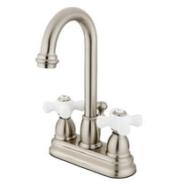 Kingston Brass KB3618PX 4 in. Centerset Bathroom Faucet, Brushed Nickel