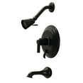 thumbnail image 1 of Kingston Brass KB36300NDL NuvoFusion Single-Handle Tub and Shower Faucet, Matte Black, 1 of 3