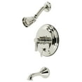 thumbnail image 1 of Kingston Brass KB36360NDL NuvoFusion Single-Handle Tub and Shower Faucet, Polished Nickel, 1 of 3