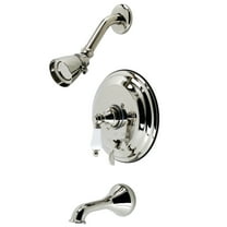 Kingston Brass KB36360PL Restoration Tub and Shower Faucet, Polished Nickel