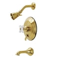 thumbnail image 1 of Kingston Brass KB36370PX Restoration Tub and Shower Faucet, Brushed Brass, 1 of 3