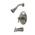 thumbnail image 1 of Kingston Brass KB3638NDL NuvoFusion Single-Handle Tub and Shower Faucet, Brushed Nickel, 1 of 3