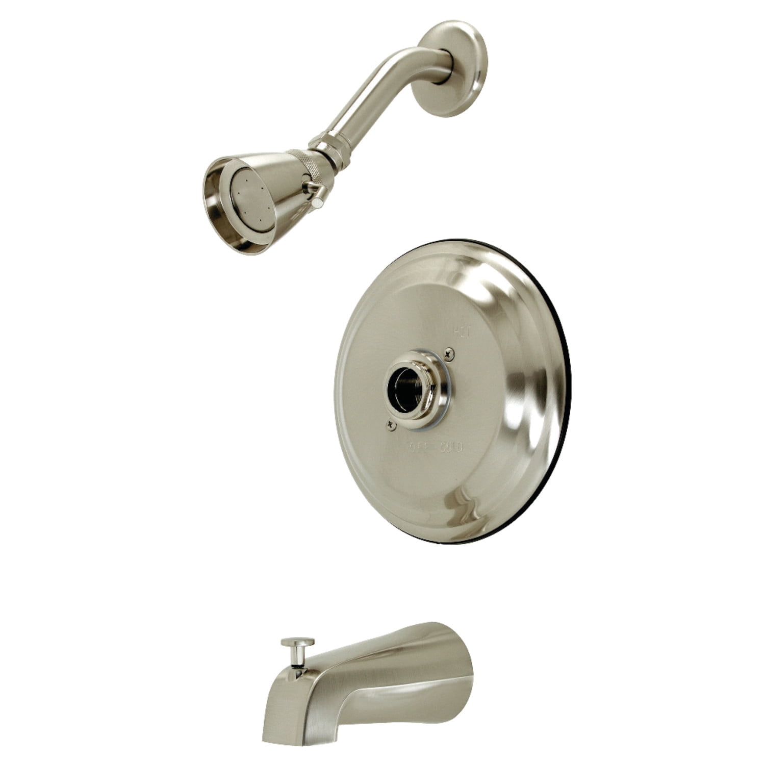 Kingston Brass KB3638TLH Tub and Shower Trim Only Without Handle, Brushed Nickel