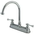 thumbnail image 1 of Kingston KB3741BL Two-Handle 3-Hole 8" Centerset Kitchen Faucet in Polished Chrome, 1 of 4