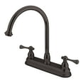 thumbnail image 1 of Kingston KB3745BL Two-Handle 3-Hole 8" Centerset Kitchen Faucet in Oil Rubbed Bronze, 1 of 4
