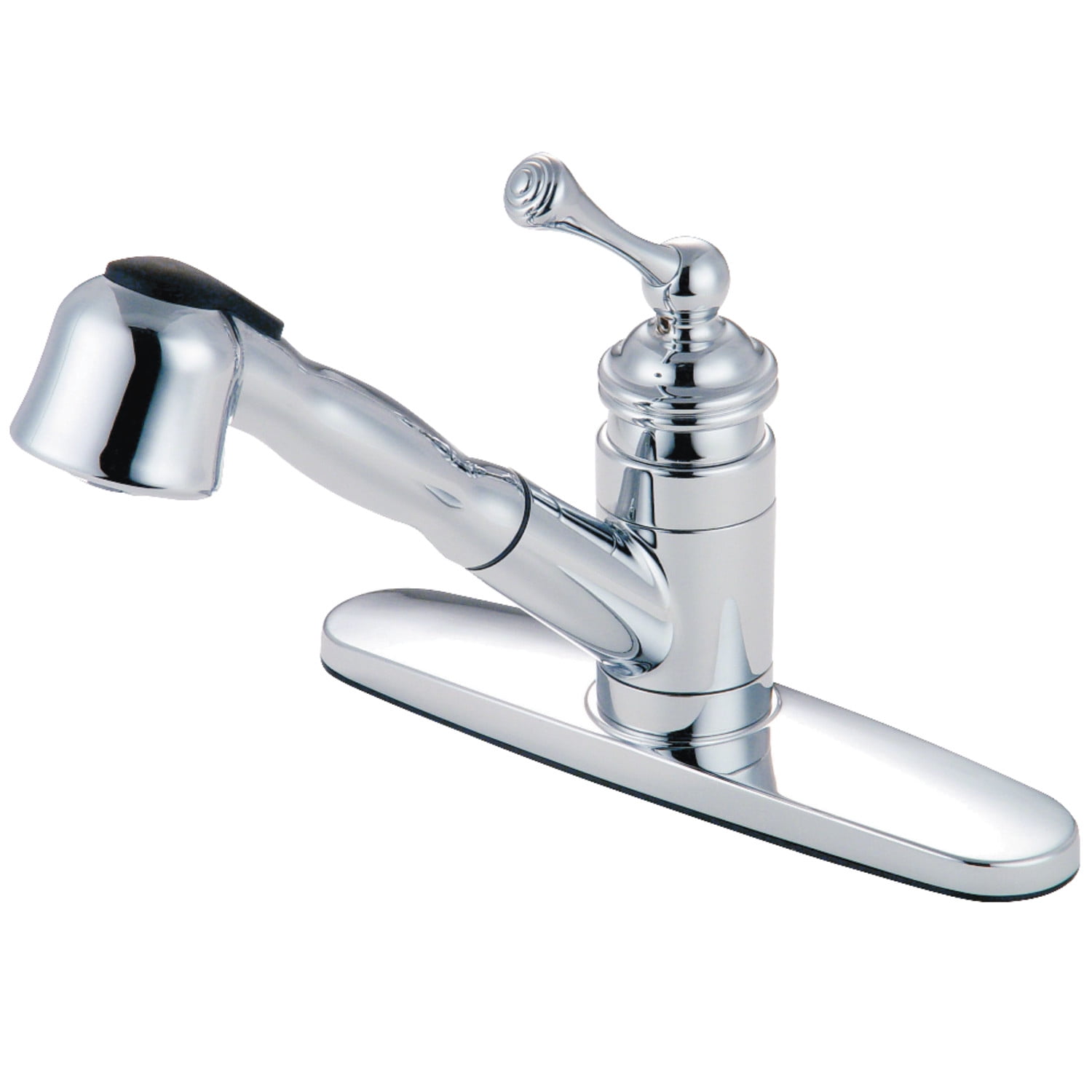 Vintage Chrome Single-Handle Pull-Out Kitchen Faucet