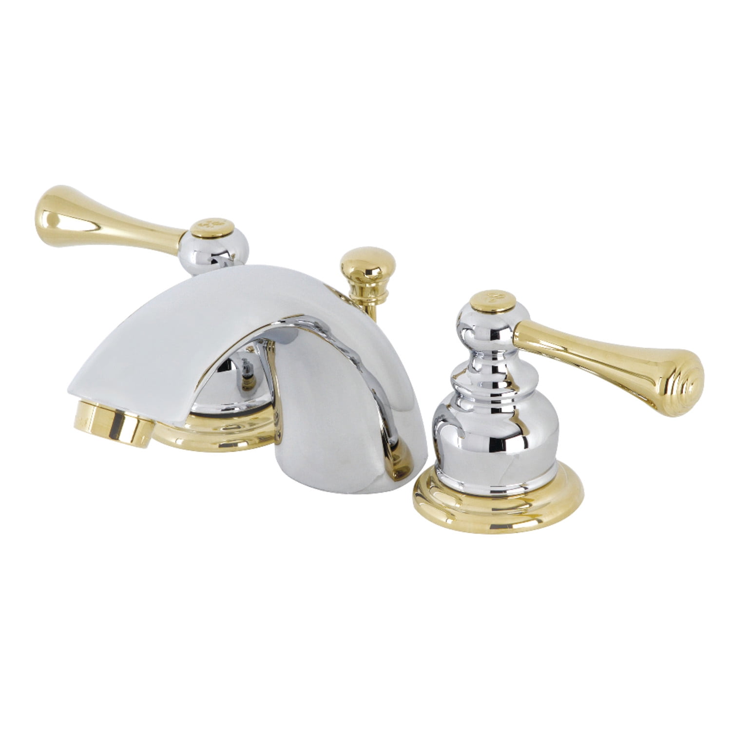 Kingston Brass KB3944BL Vintage Mini-Widespread Bathroom Faucet, Polished Chrome/Polished Brass