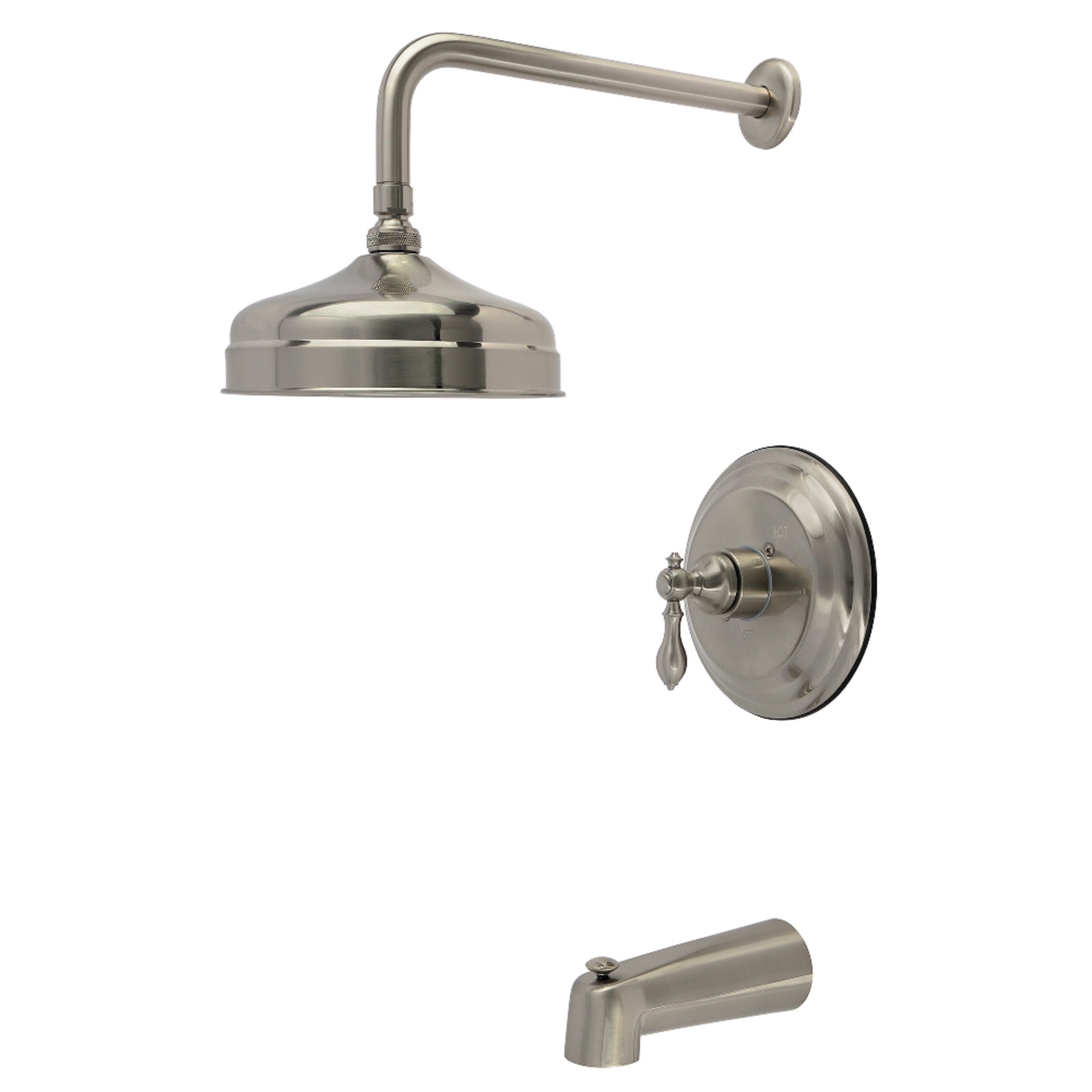 Kingston Brass KB4438ACL Restoration Single-Handle Pressure Balanced Tub and Shower Faucet in Brushed Nickel