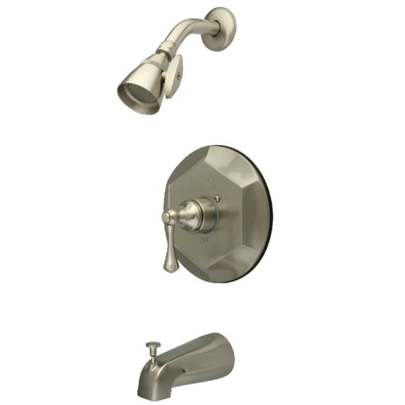 Kingston Brass KB4638BL English Vintage Tub with Shower Faucet, Brushed Nickel