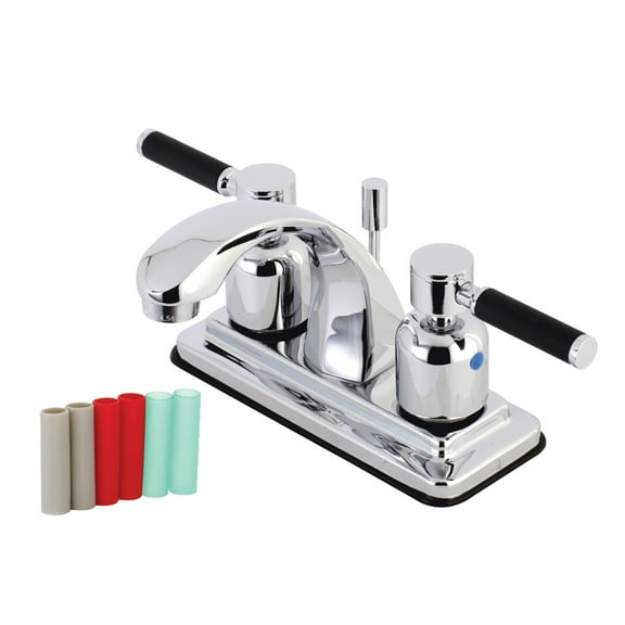 Kingston Brass KB4641DKL 4 in. Centerset Bathroom Faucet, Polished Chrome