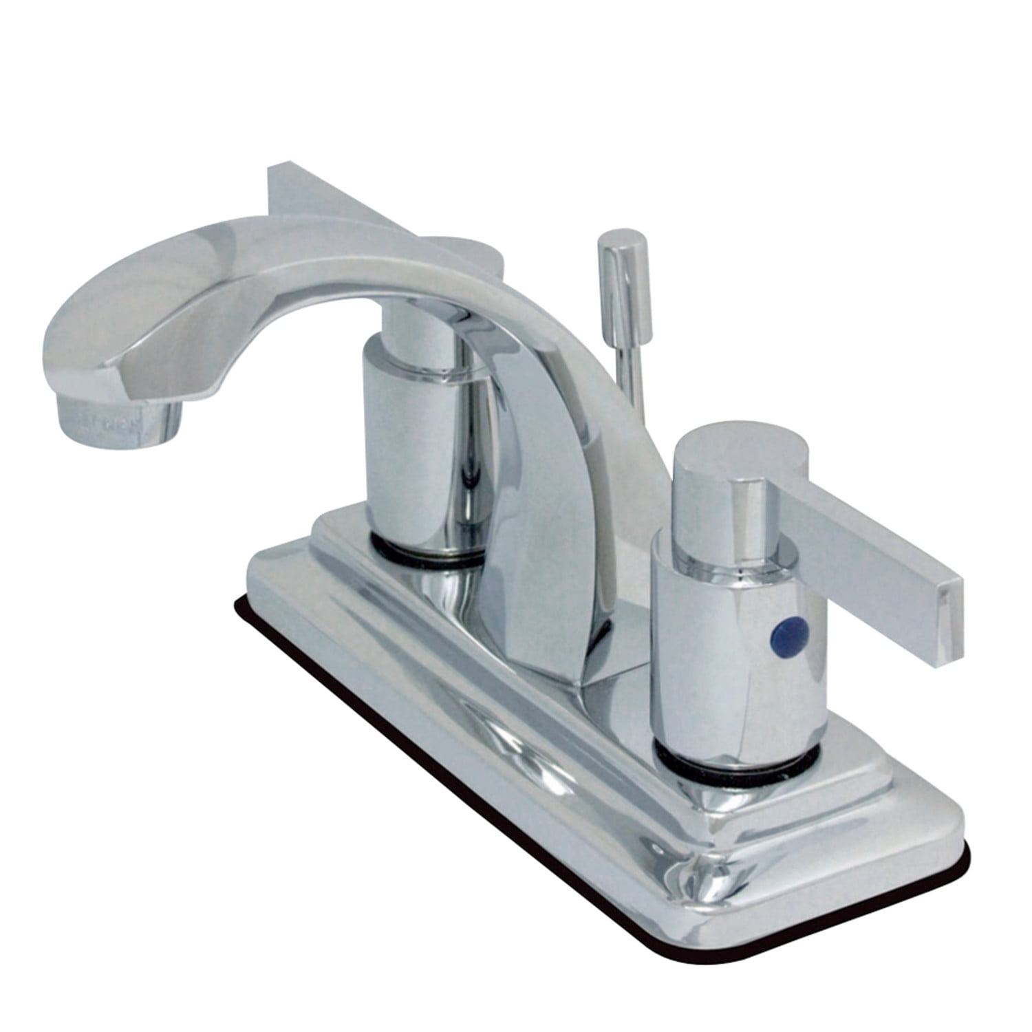 Kingston Brass KB4641NDL NuvoFusion 4 in. Centerset Bathroom Faucet, Polished Chrome