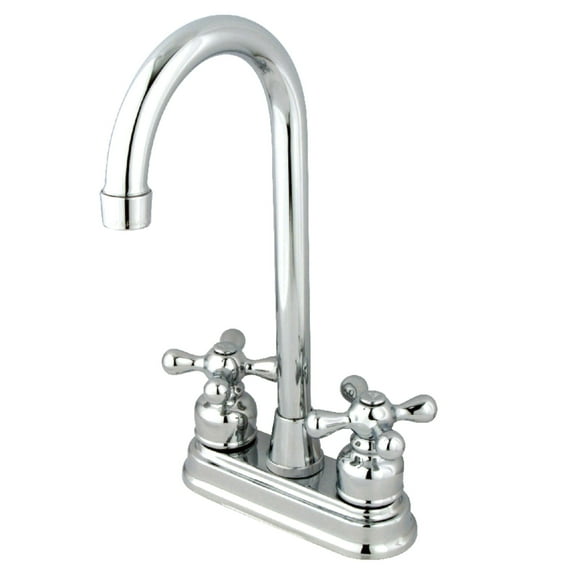 Kingston Brass KB491AX Victorian Two-Handle 2-Hole Deck Mount Bar Faucet in Polished Chrome