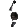 thumbnail image 1 of Kingston Brass KB535KL Bronze Matte Black Tub and Shower Faucet, 1 of 2