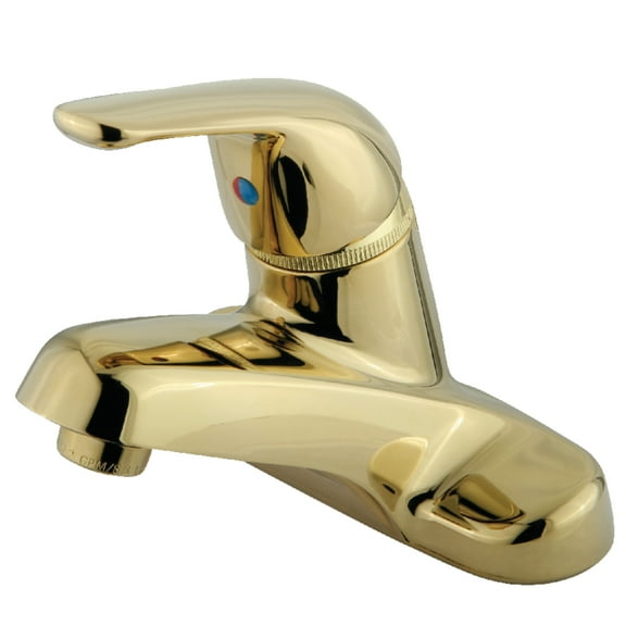 Kingston Brass KB542LP Single-Handle 3-Hole Deck Mount 4-Inch Centerset Bathroom Faucet in Polished Brass