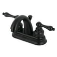 thumbnail image 1 of Kingston Brass KB5610AL Restoration 4 in. Centerset Bathroom Faucet, Matte Black, 1 of 5