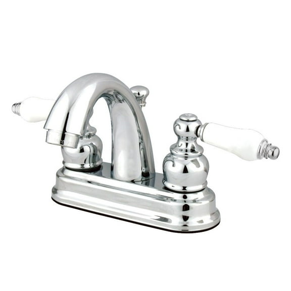 Kingston Brass Restoration Two Handle 4" Centerset Lavatory Faucet with Retail Pop-up