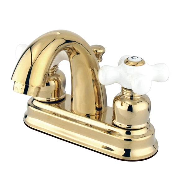 Kingston Brass KB5612PX Restoration 4 in. Centerset Bathroom Faucet, Polished Brass