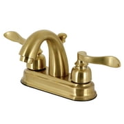 Kingston Brass KB5617FL 4 in. Centerset Bathroom Faucet, Brushed Brass
