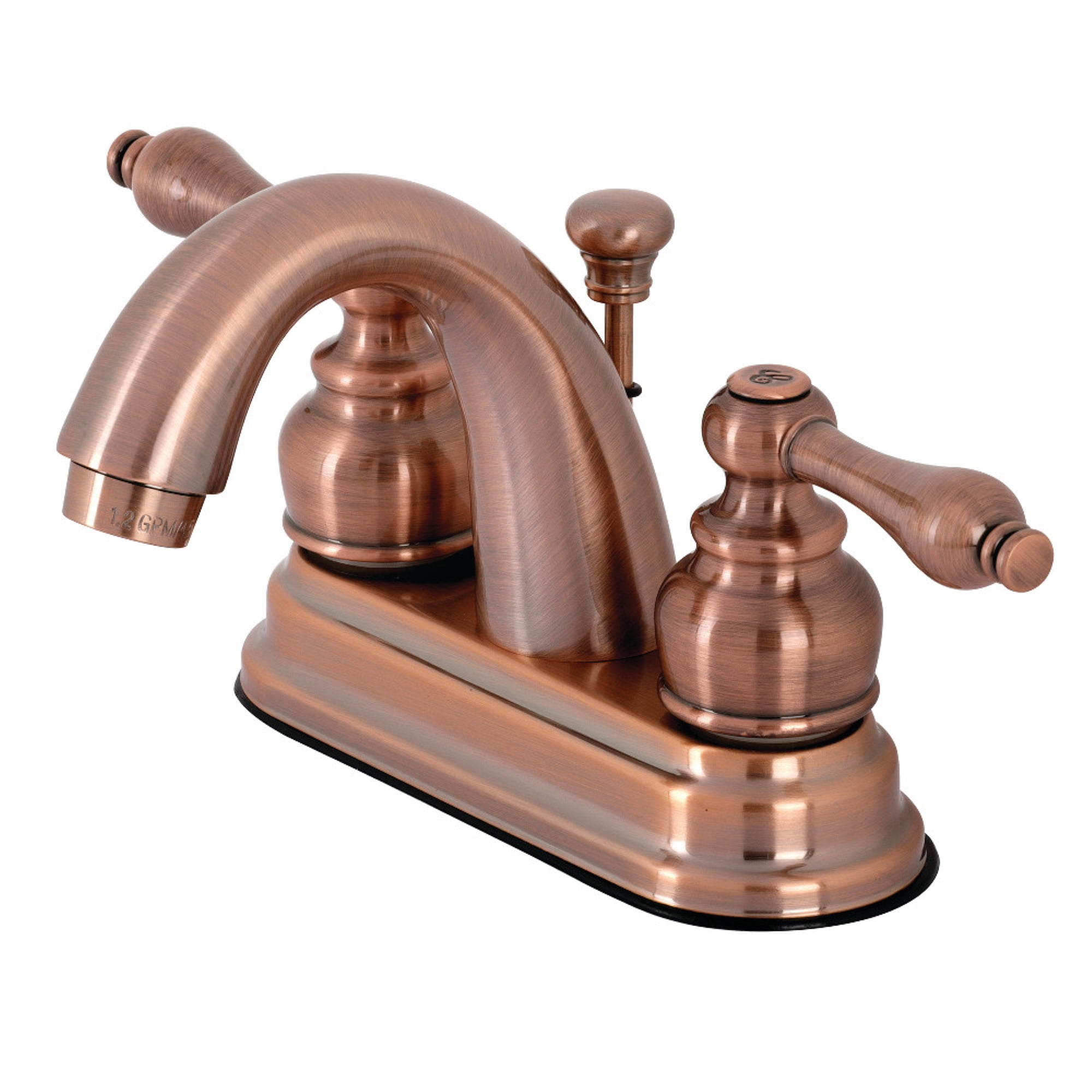 Kingston Brass KB561ALAC Restoration 4 in. Centerset Bathroom Faucet, Antique Copper