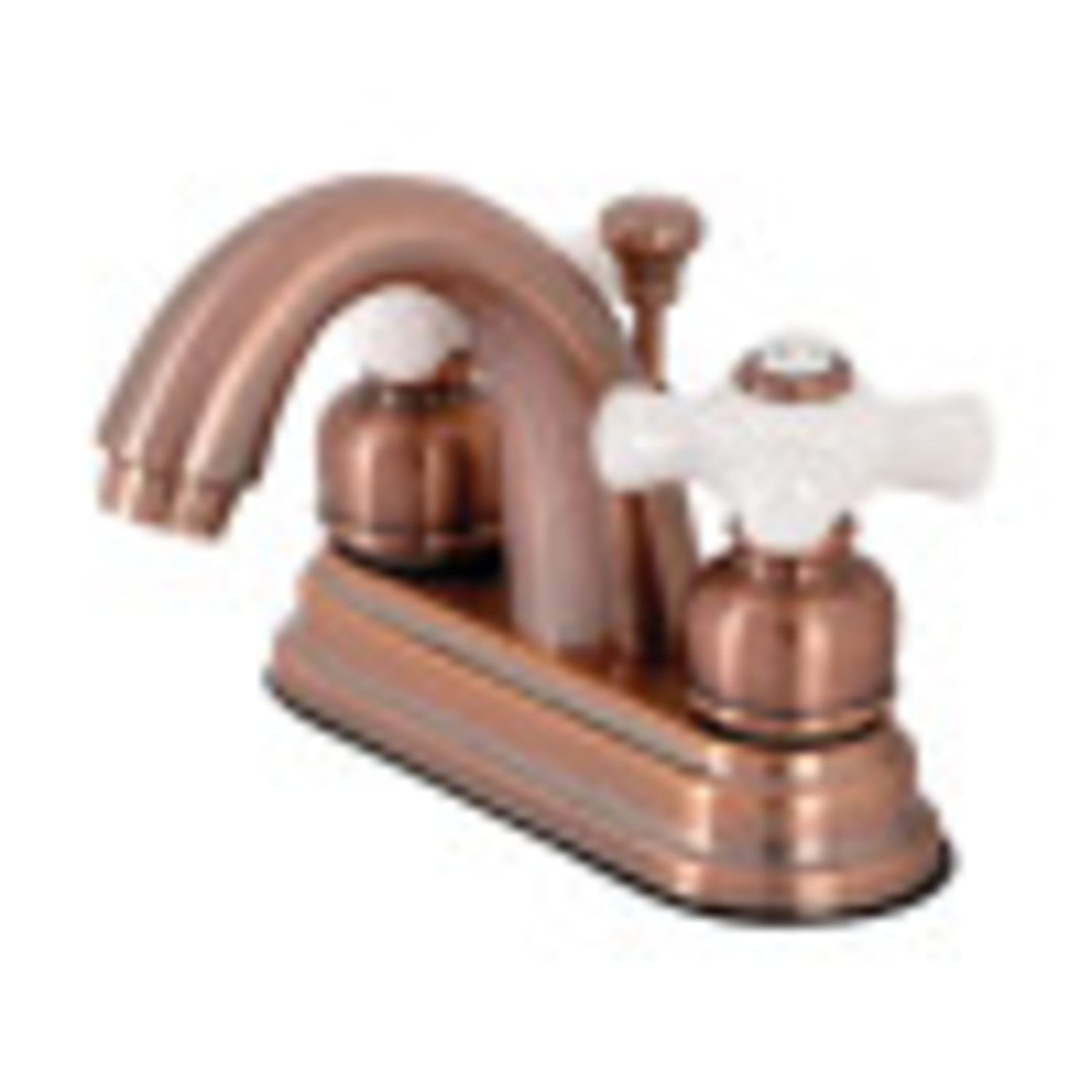 Kingston Brass KB561PXAC Restoration 4 in. Centerset Bathroom Faucet, Antique Copper
