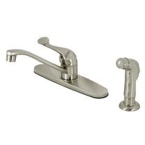 Kingston KB572SNSP One-Handle 4-Hole 8" Centerset Kitchen Faucet with Side Sprayer in Brushed Nickel