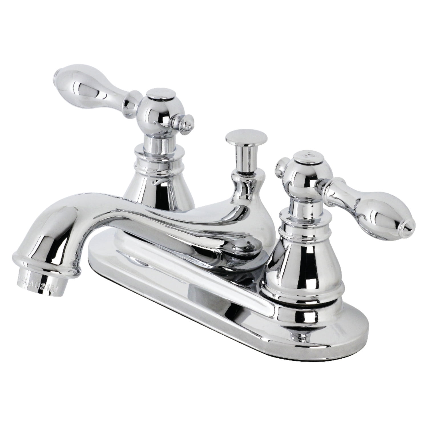 Polished Chrome Victorian Two-Handle Centerset Bathroom Faucet