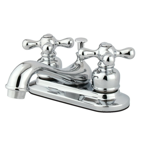 Kingston Brass Restoration Two Handle 4" Centerset Lavatory Faucet with Retail Pop-up