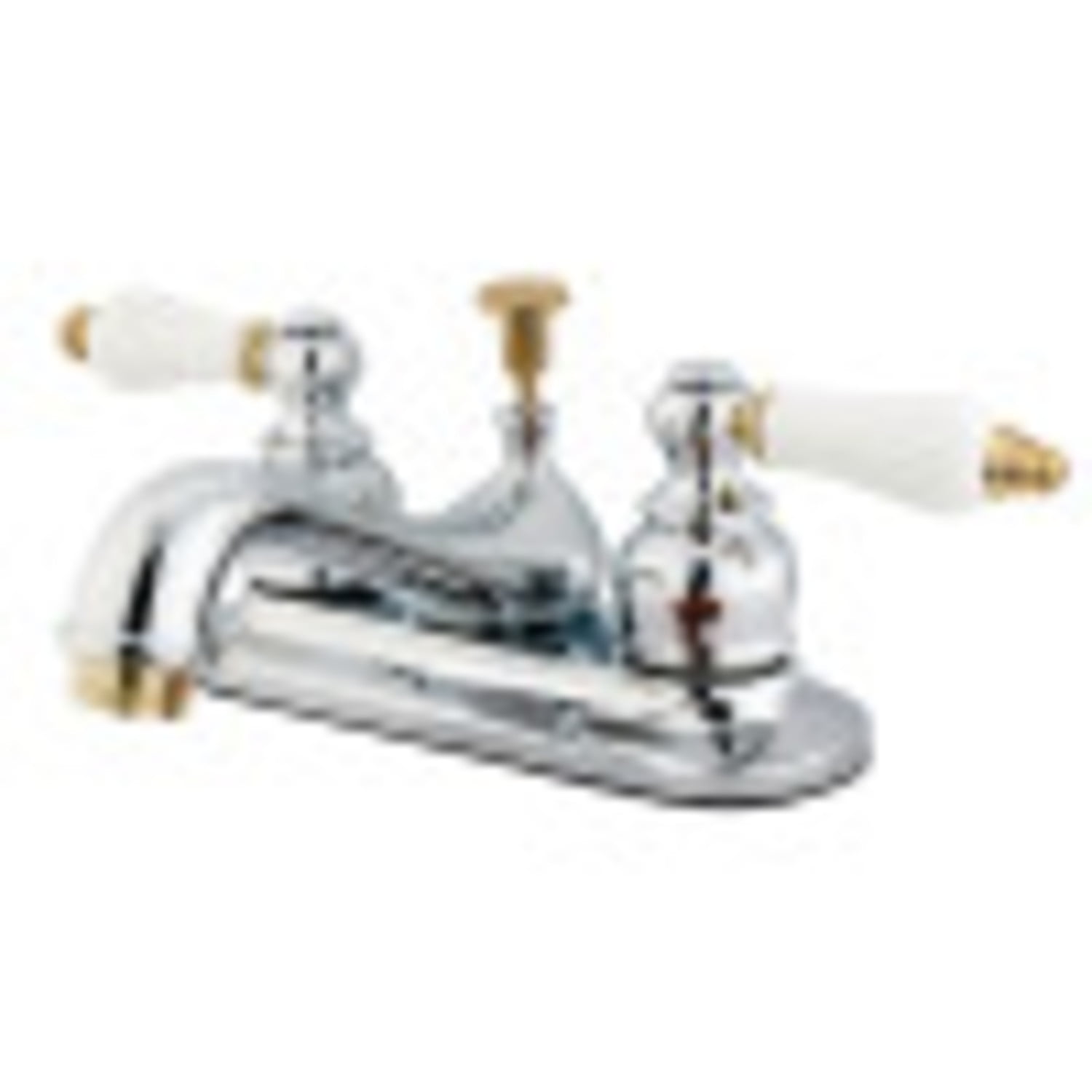 Kingston Brass KB604B 4 in. Centerset Bathroom Faucet, Polished Chrome ...