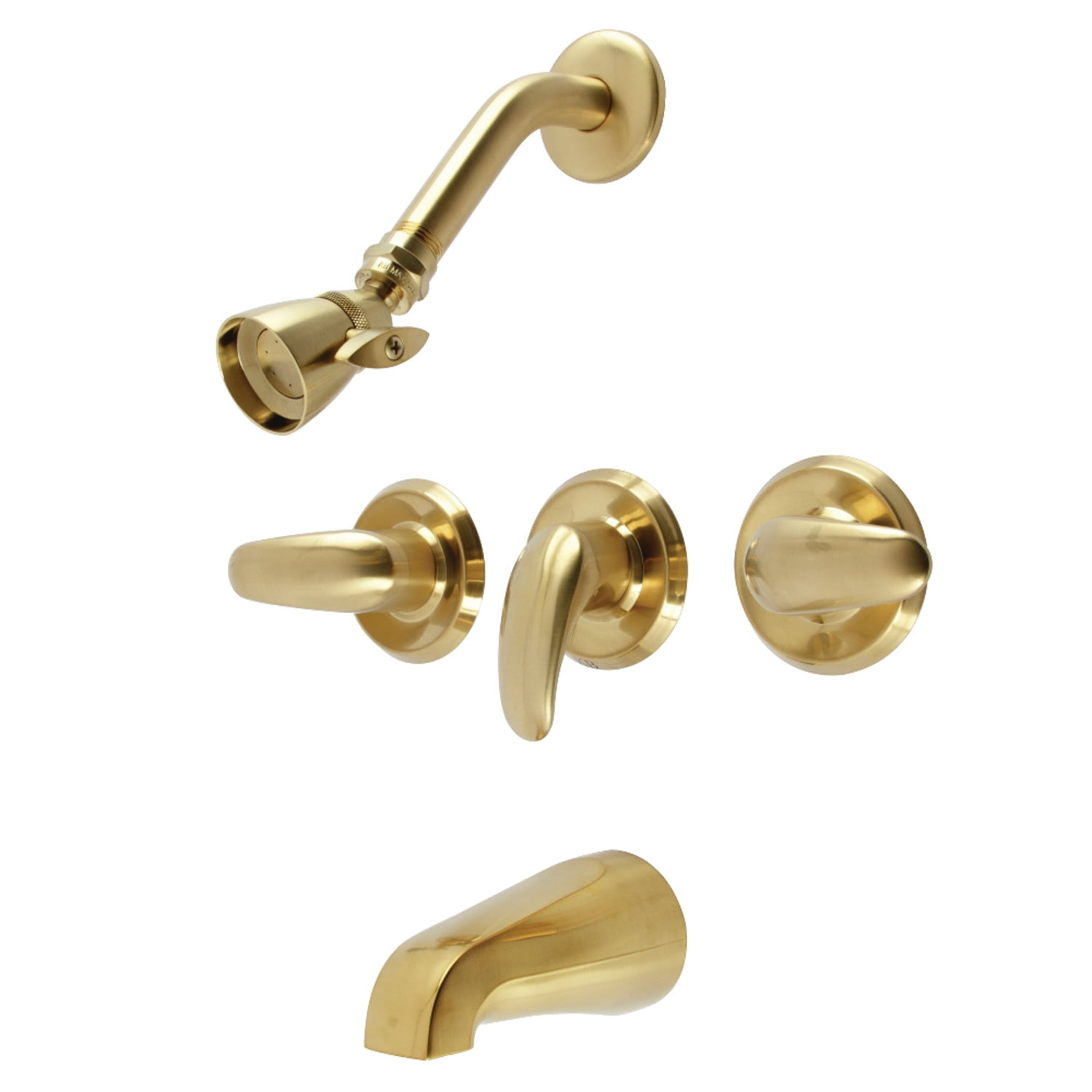 Kingston Brass KB6237LL Legacy Tub and Shower Faucet, Brushed Brass