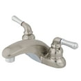 thumbnail image 1 of Kingston Brass KB627LP 4 in. Centerset Bathroom Faucet, Brushed Nickel/Polished Chrome, 1 of 2