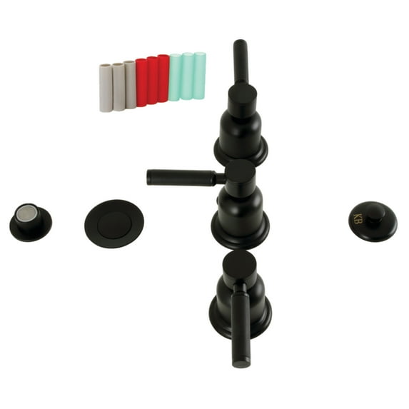 Kingston Brass KB6320DKL Kaiser Three-Handle Bidet Faucet, Matte Black