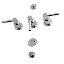 Kingston Brass KB6321DL Concord Three-Handle Bidet Faucet, Polished Chrome