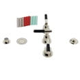 thumbnail image 1 of Kingston Brass KB6326CKL Kaiser Three-Handle Bidet Faucet with Brass Pop-Up, Polished Nickel, 1 of 4