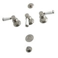 thumbnail image 1 of Kingston Brass KB6328DPL Paris Three-Handle Bidet Faucet, Brushed Nickel, 1 of 2