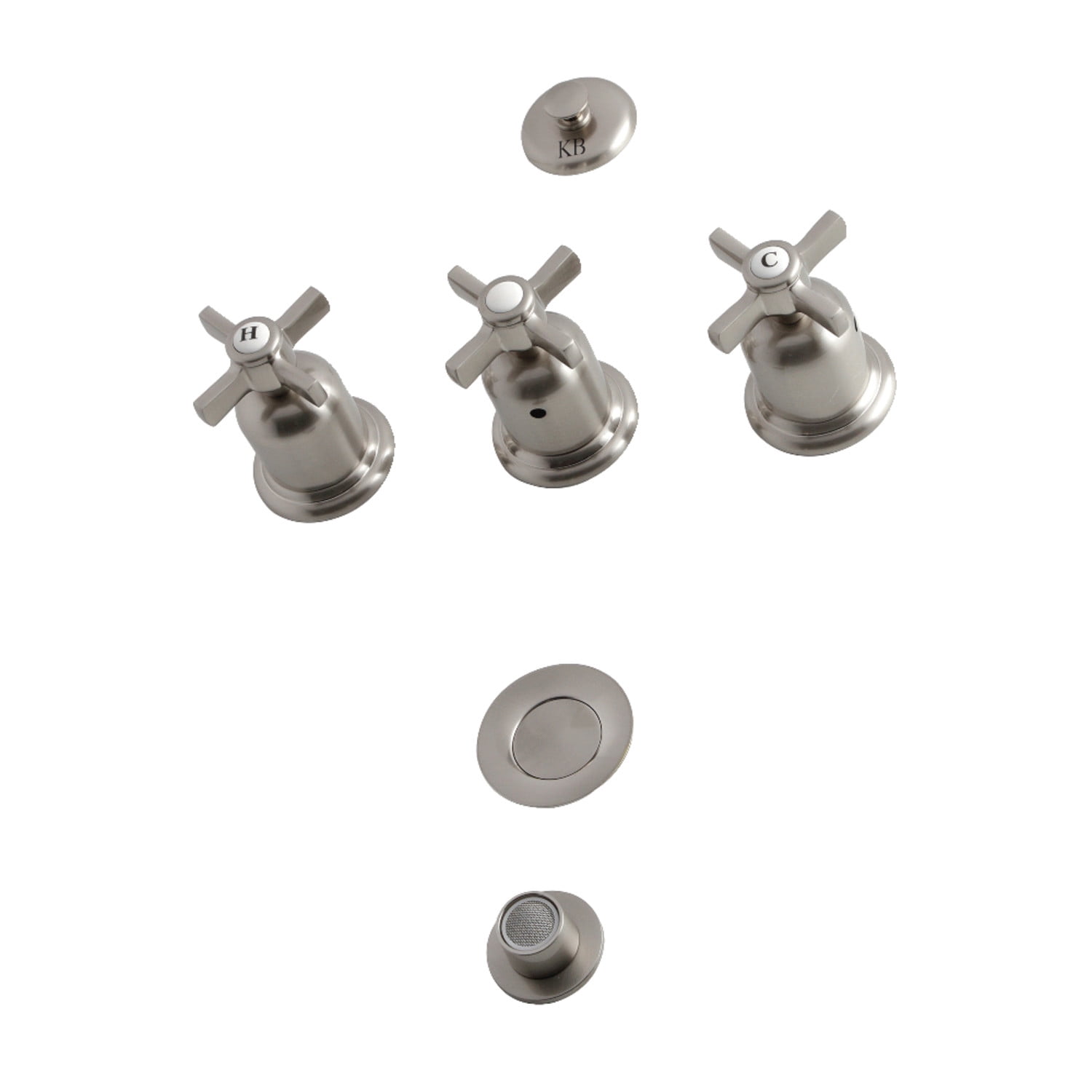 と. Kingston Brass KB6328ZX Millennium Three-Handle Bidet Faucet