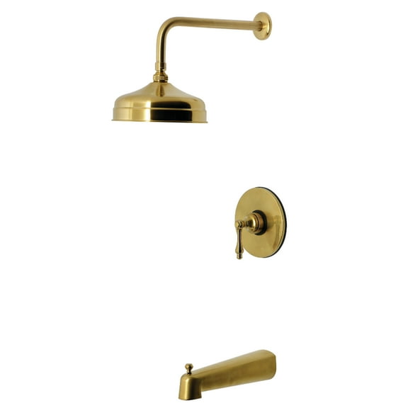 Kingston Brass KB6337AL Revival Single-Handle Pressure Balanced Tub and Shower Faucet, Brushed Brass
