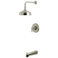 thumbnail image 1 of Kingston Brass KB6338CML Manhattan Single-Handle Pressure Balanced Tub and Shower Faucet, Brushed Nickel, 1 of 7