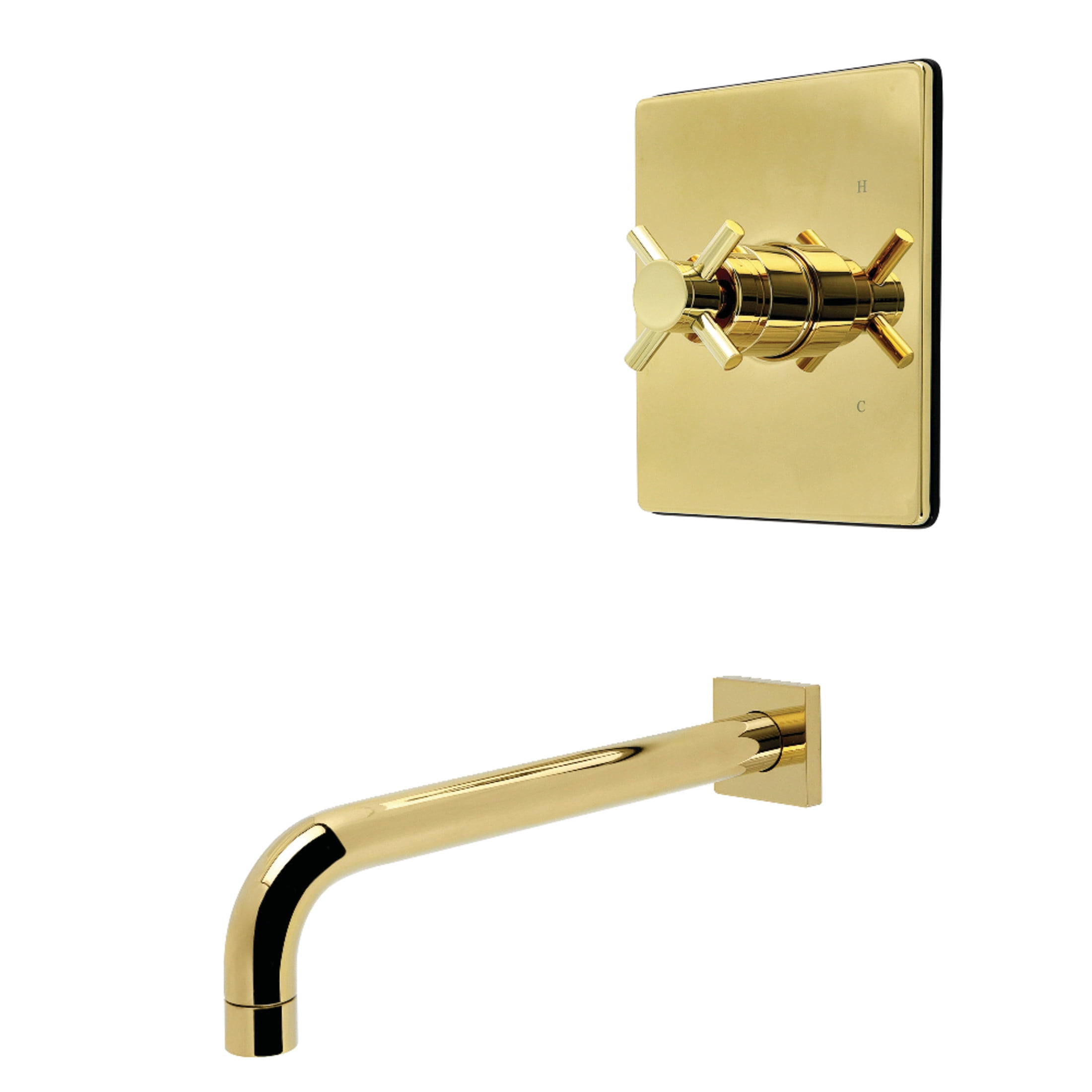 Kingston Brass KB6342DXTO Concord Single-Handle Pressure Balanced Tub Faucet in Polished Brass