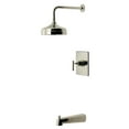 thumbnail image 1 of Kingston Brass KB6346CML Manhattan Single-Handle Pressure Balanced Tub and Shower Faucet, Polished Nickel, 1 of 7