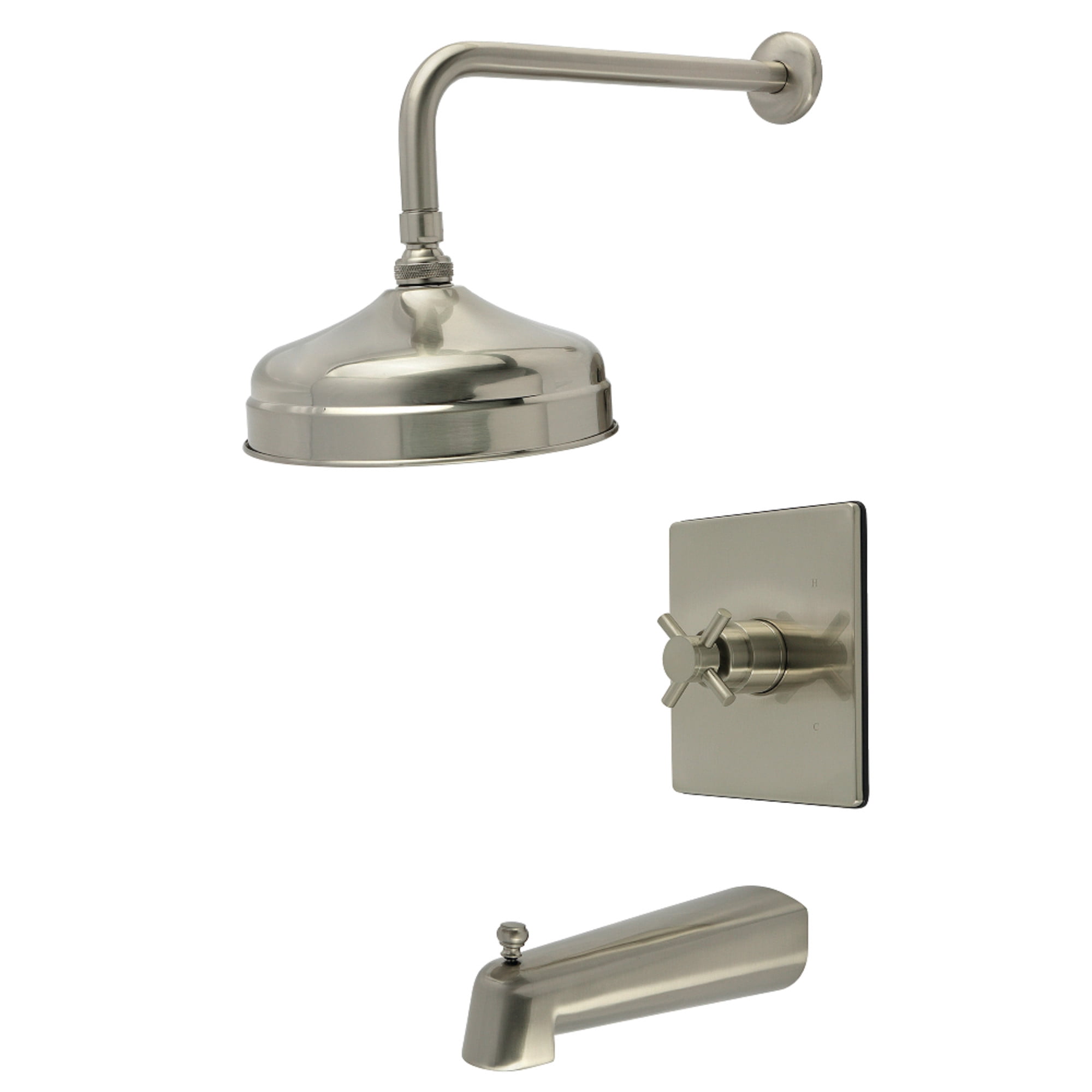 Kingston Brass KB6348DX Concord Single-Handle Pressure Balanced Tub and Shower Faucet, Brushed Nickel