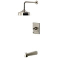 thumbnail image 1 of Kingston Brass KB6348PL Demure Single-Handle Pressure Balanced Tub and Shower Faucet, Brushed Nickel, 1 of 7