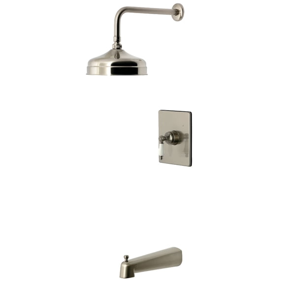 Kingston Brass KB6348PL Demure Single-Handle Pressure Balanced Tub and Shower Faucet, Brushed Nickel