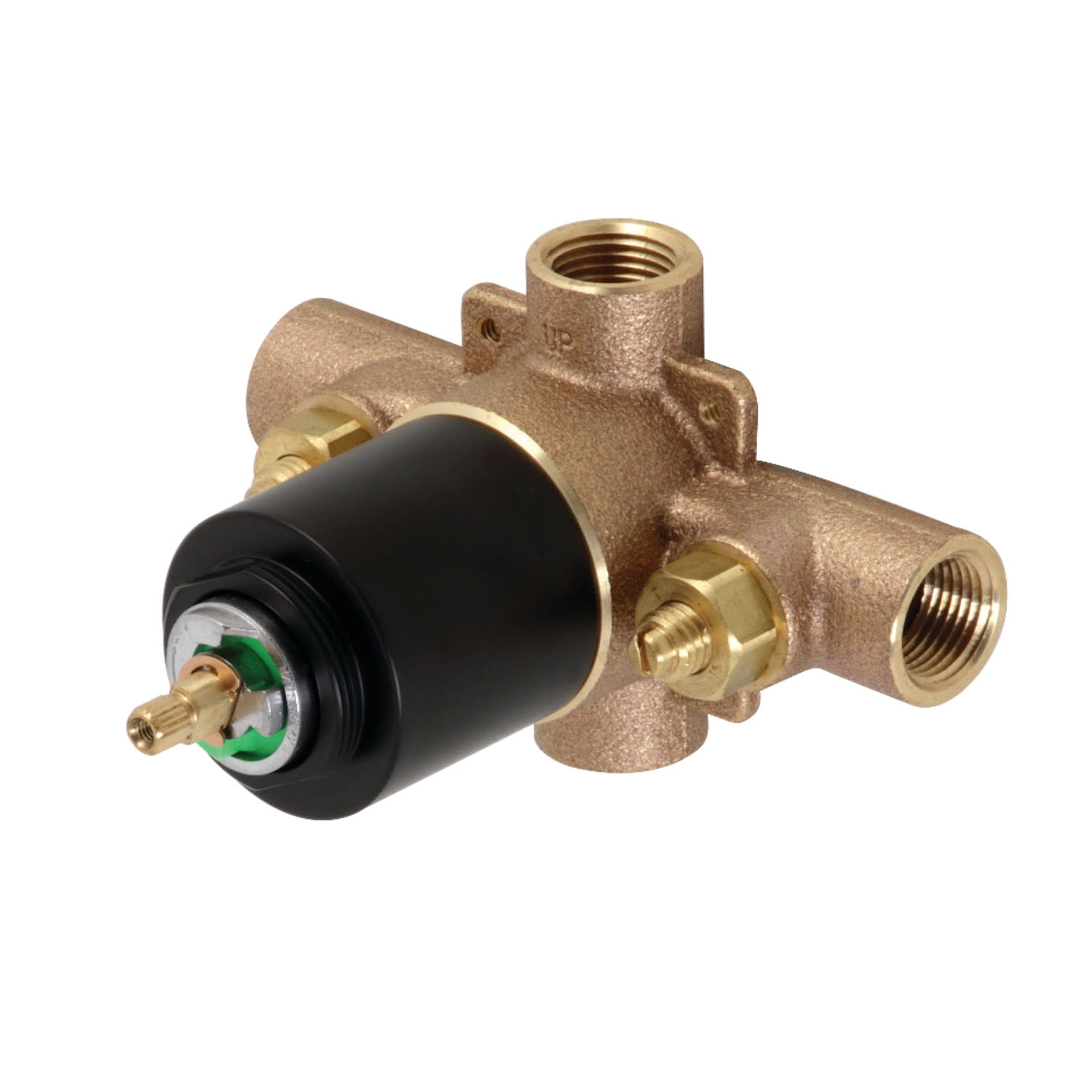 Matte Black Pressure Balanced Tub and Shower Valve with Stops