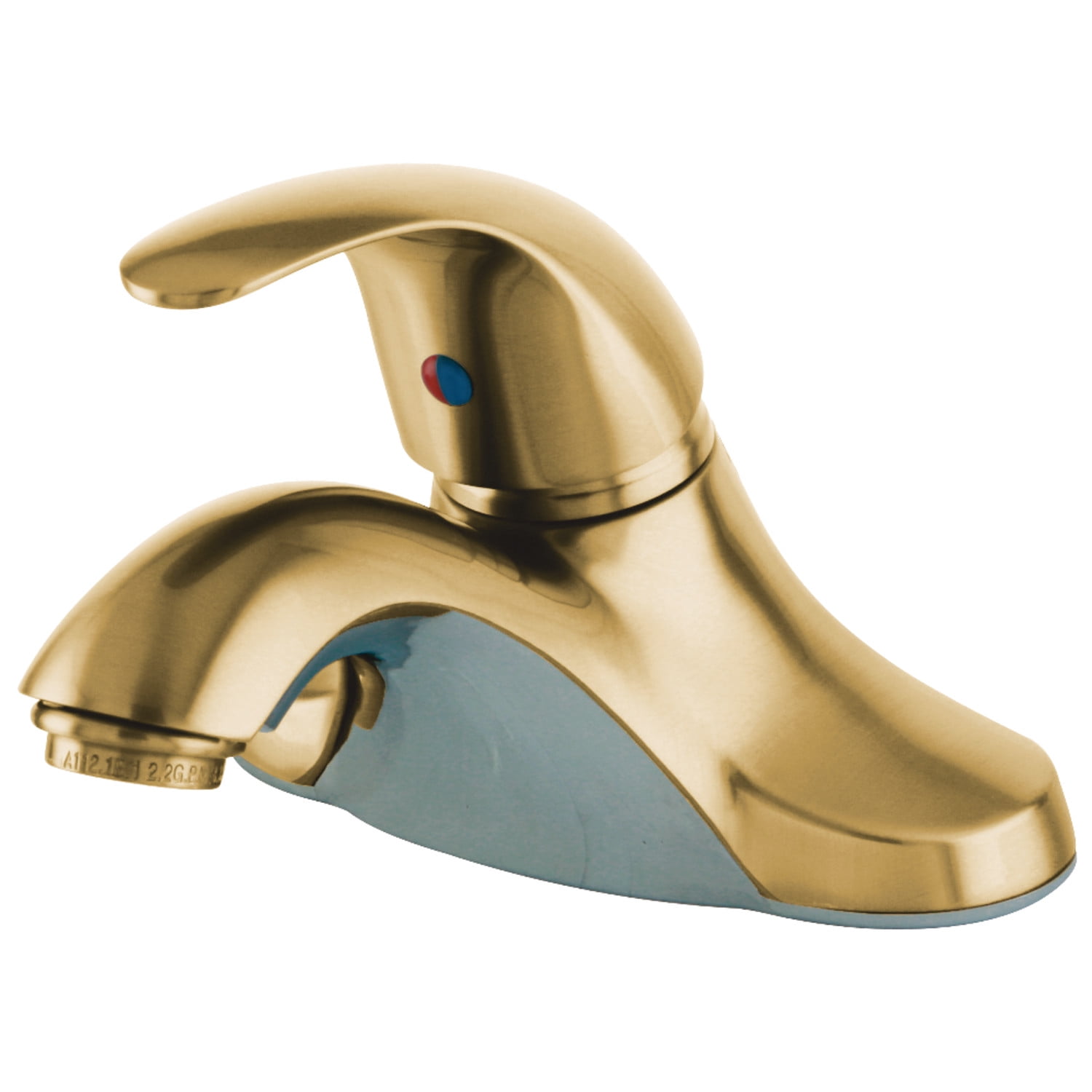 Polished Brass Single-Handle 4-Inch Centerset Bathroom Faucet