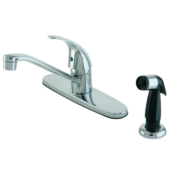 Kingston KB6571LL Legacy One-Handle 4-Hole 8" Centerset Kitchen Faucet with Side Sprayer in Polished Chrome