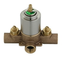 Kingston Brass KB658V Pressure Balanced Tub and Shower Valve, with Stops in Brushed Nickel